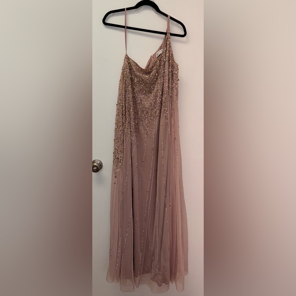 NWOT Mac Duggal Embellished One-Shoulder Evening Gown sz 12 - Picture 2 of 6